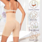BD 4-in-1 Shaper - Quick Slim Shape Wear Tummy, Back, Thighs, Hips - Black/Efffective Seamless Tummy Tucker