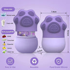 Paw Shaped Ice Roller for Face with Scrubber - Glowing Skin & Puffy Eyes