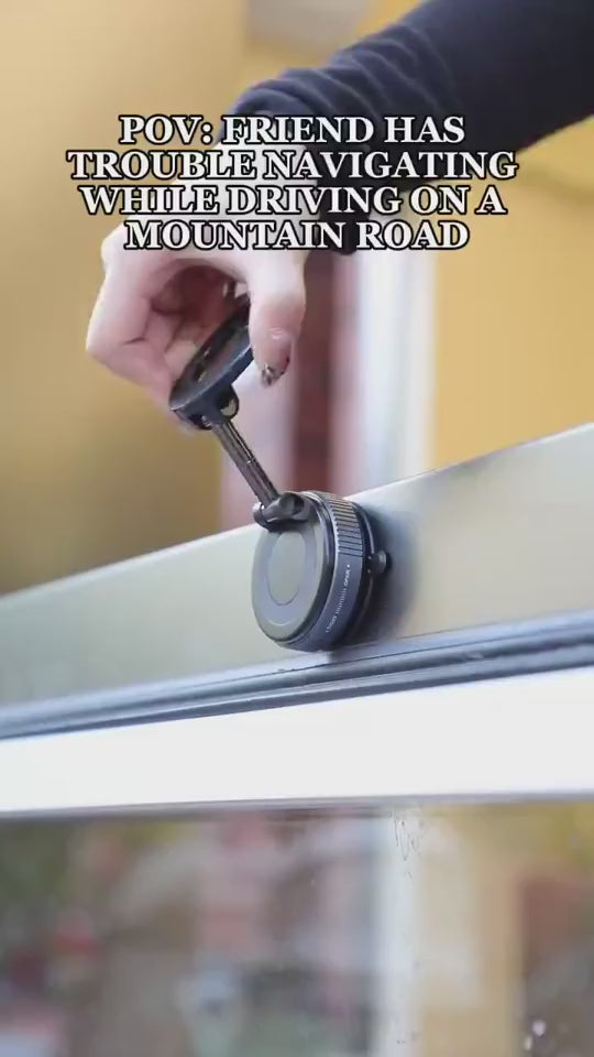 Vacuum Suction Magnetic Phone Mount | 360° Rotation | Stick Anywhere